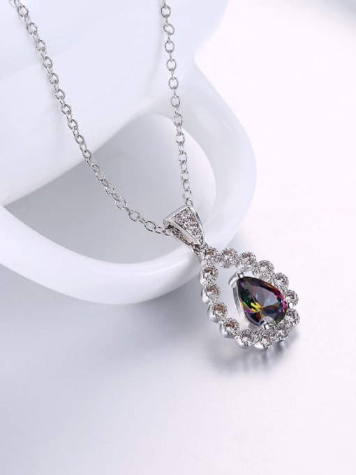 OUXI Fashion Water Drop Shaped Necklace 2
