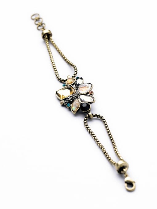 KM Fashion Luxury Flower Alloy Bracelet 1