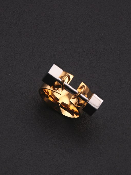 GROSE Dumbbell Personality Exaggeration Simple Ring 2