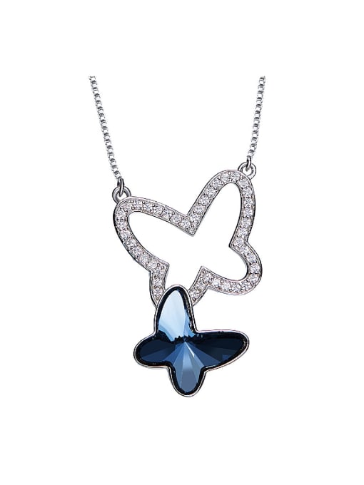 CEIDAI 2018 2018 S925 Silver Butterfly-shaped Necklace 0