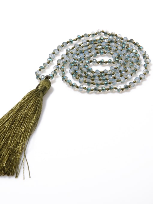 JHBZBVN1392-H Hot Selling Glass Beads Bohemia Tassel Necklace
