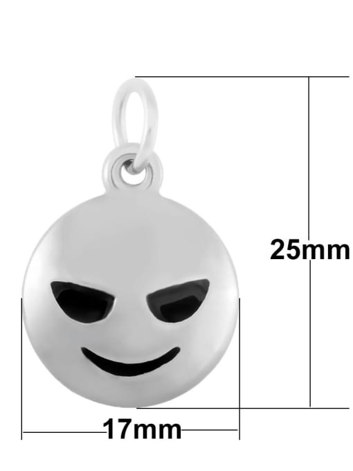 FTime Stainless Steel With Silver Plated Punk Face Charms 3