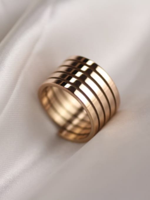 GROSE Punk Style Helical Spring Stretch Ring 0