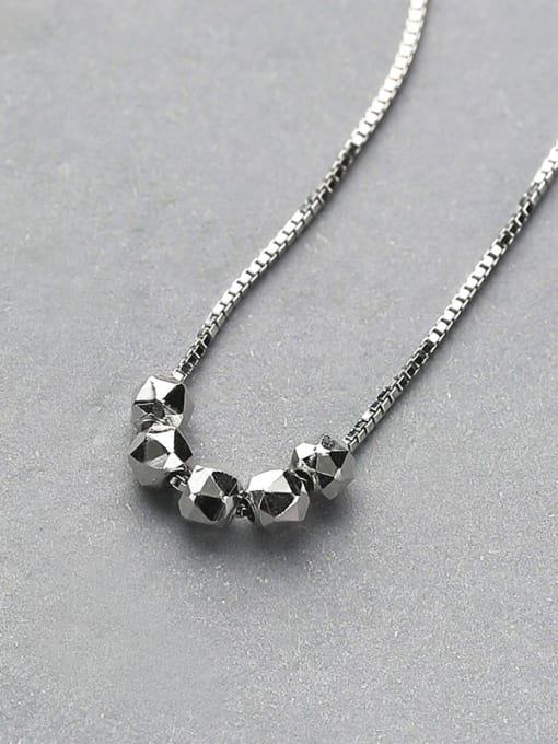 White S925 Silver Round Necklace