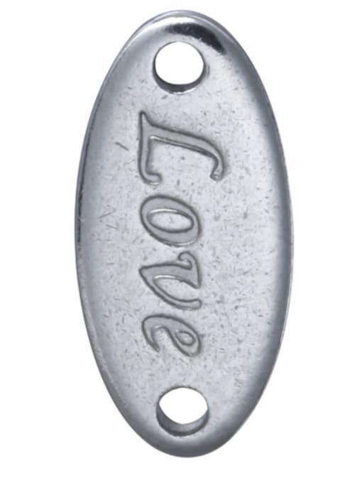 FTime Stainless Steel With Simplistic Oval with words Charms 0
