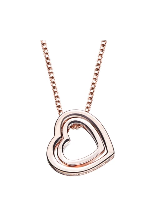 Rose Gold Heart-shaped Rose Gold Necklace