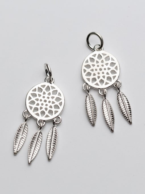 FAN 925 Sterling Silver With Antique Silver Plated Trendy Dreamnet Pendant Charms 0