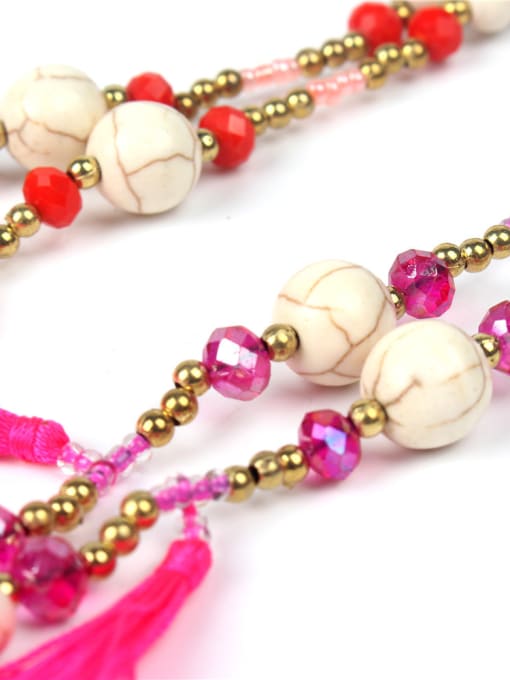 handmade Beautiful Feather Beads Stones Women Necklace 1
