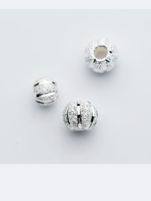 FAN 925 Sterling Silver With Silver Plated Classic ball Beads 2