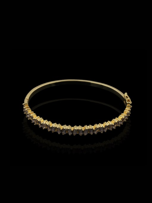 Golden Copper Zircon Bangle