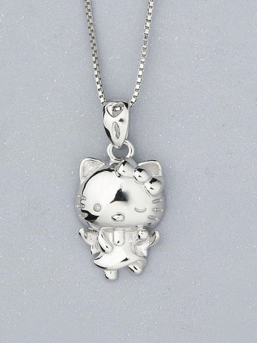 One Silver Cat Shaped Pendant