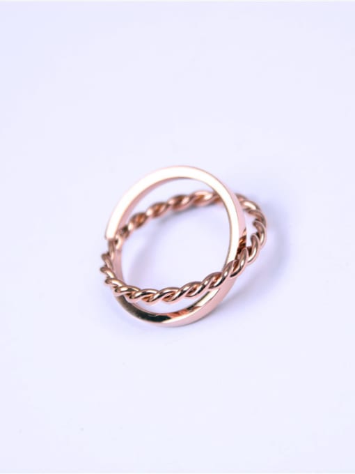 GROSE Cross Twist Rose Gold Plated Ring 0