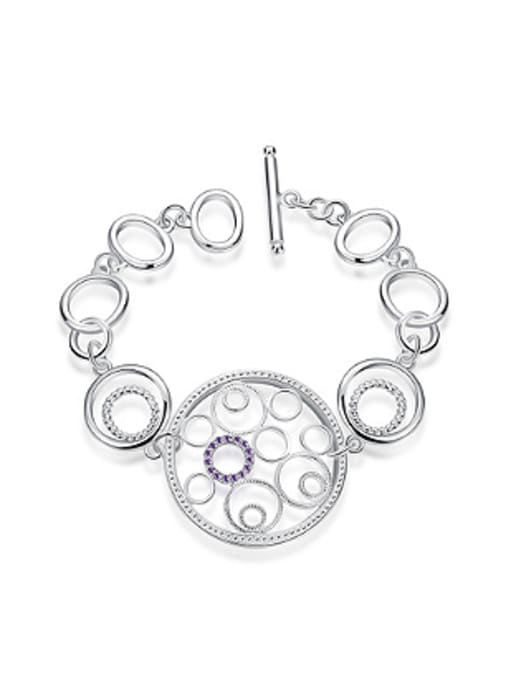 OUXI Simple Hollow Rounds Rhinestones Bracelet 0