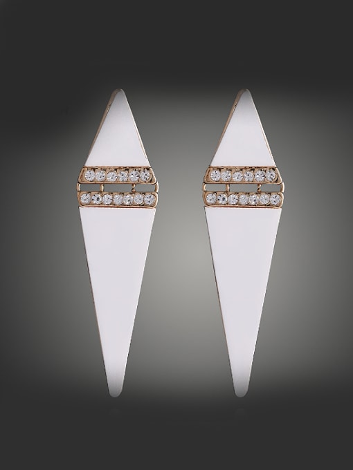 Wei Jia Fashion Triangle Acrylic Cubic Rhinestones Alloy Ring 0