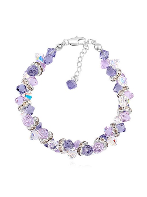 purple Fashion Shiny austrian Crystals Alloy Bracelet