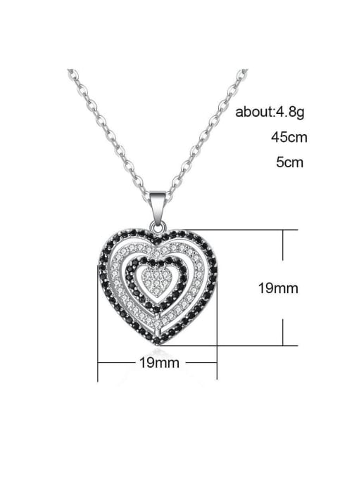 MATCH Copper With Cubic Zirconia Cute Heart Locket Necklace 4