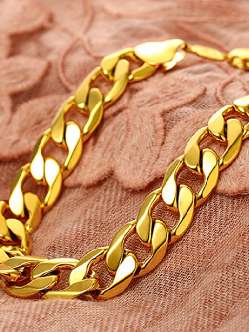 XP Copper Alloy 23K Gold Plated Fashion Men Bracelet 1