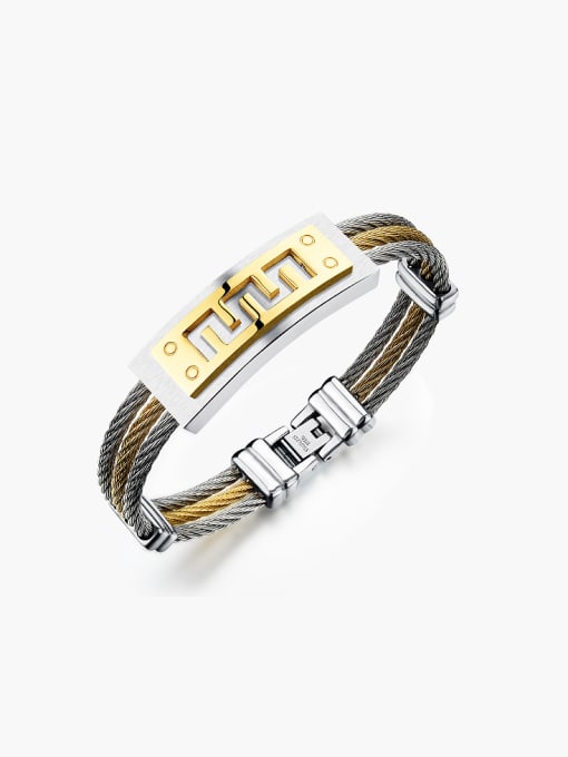gold Fashion Personalized Titanium Bracelet