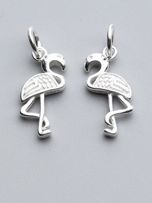 FAN 925 Sterling Silver With Silver Plated Trendy Animal Charms  Red-crowned crane 2