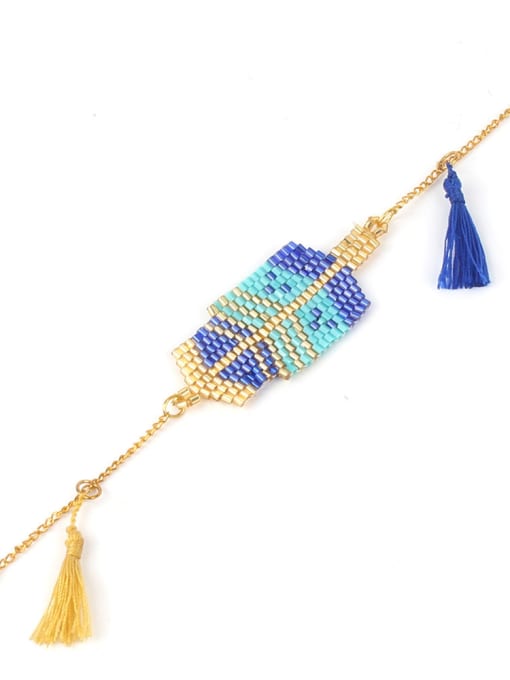 JHBZBVB496-E Colorful Small Glass Beads Handmade Bracelet