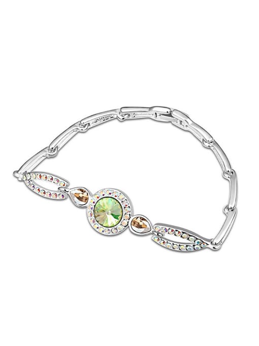 green Fashion Shiny Cubic austrian Crystals Alloy Bracelet