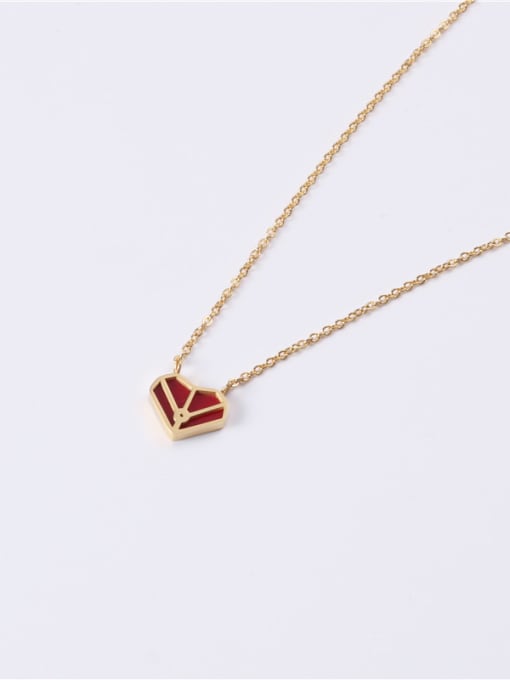 GROSE Titanium With Gold Plated Simplistic Heart Locket Necklace