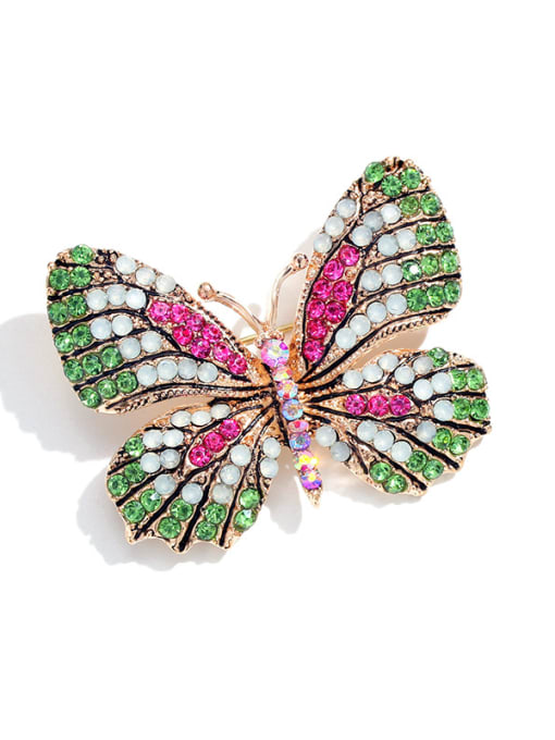 C103 Alloy With Rhinestone Fashion Butterfly Brooches