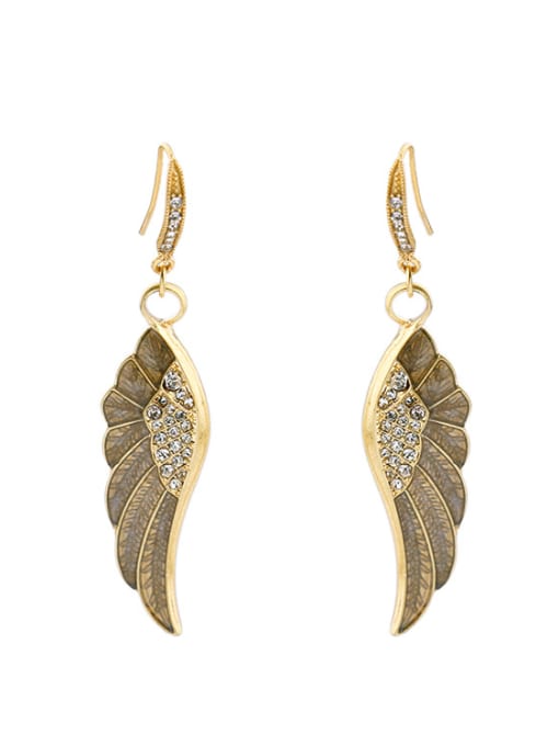 KM Symmetry Wings Shape Hook drop earring