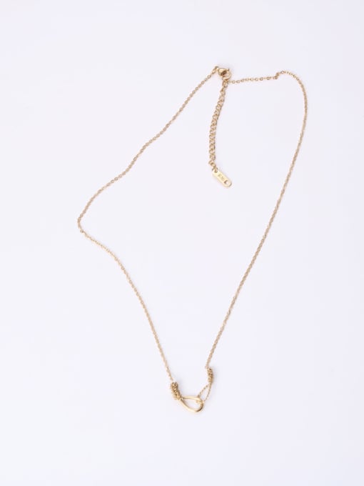 GROSE Titanium With Gold Plated Simplistic Irregular Necklaces