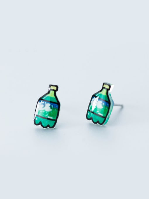 Rosh Exquisite Bottle Shaped S925 Silver Stud Earrings