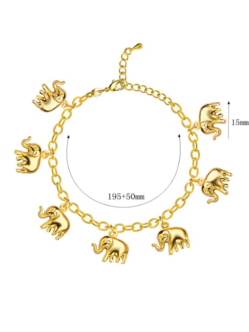 Days Lone 18K Gold Plated Calf Elephants Bracelet 2