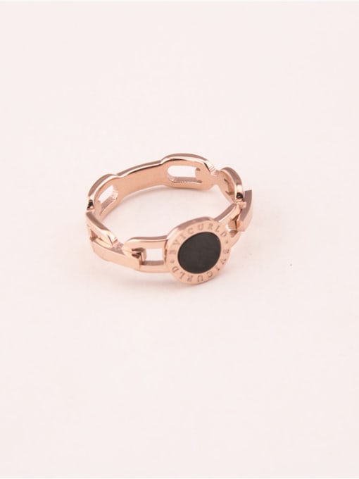 GROSE Individual Letters Hollow Fashion Ring