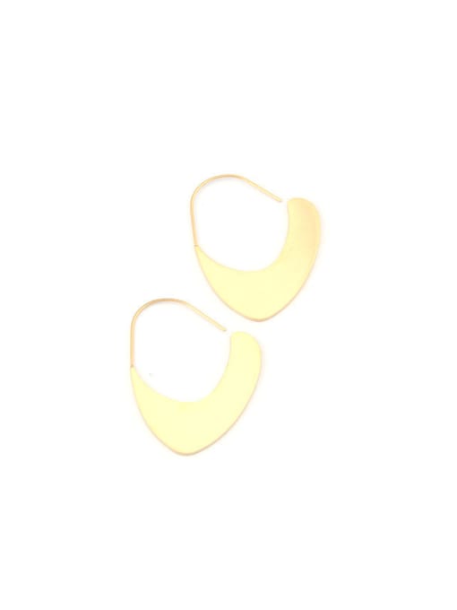 GROSE Titanium With Gold Plated Simplistic Irregular Earrings 4