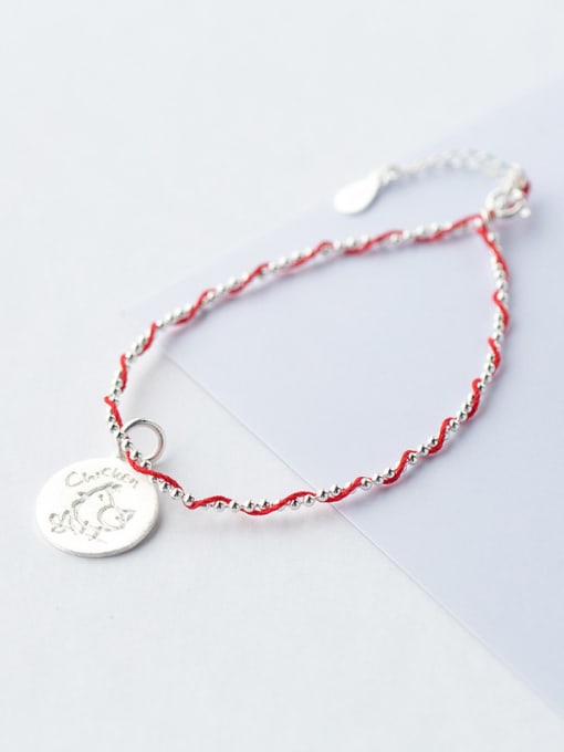 Rosh Sterling silver sweet zodiac chicken ball red thread  bracelet 0