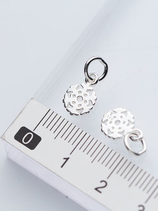 FAN 925 Sterling Silver With Silver Plated Trendy snowflake Charms 2