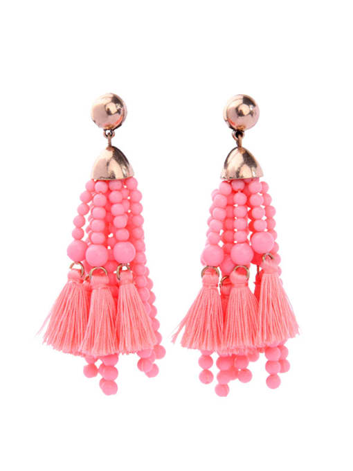 Pink -1 Fashion Noble Western Style Rhinestones Drop Earrings