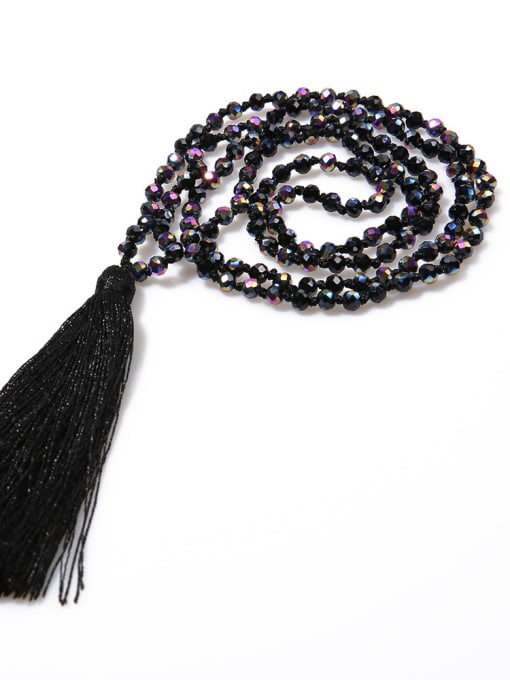 JHBZBVN1392-M Hot Selling Glass Beads Bohemia Tassel Necklace