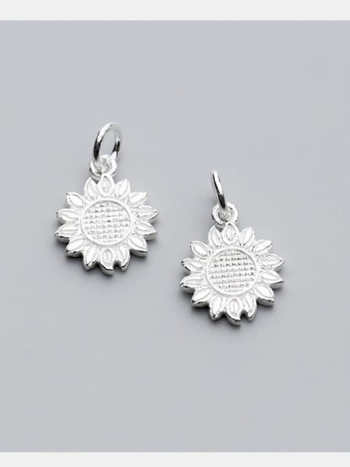 FAN 925 Sterling Silver With Silver Plated Cute Flower sunflower 1