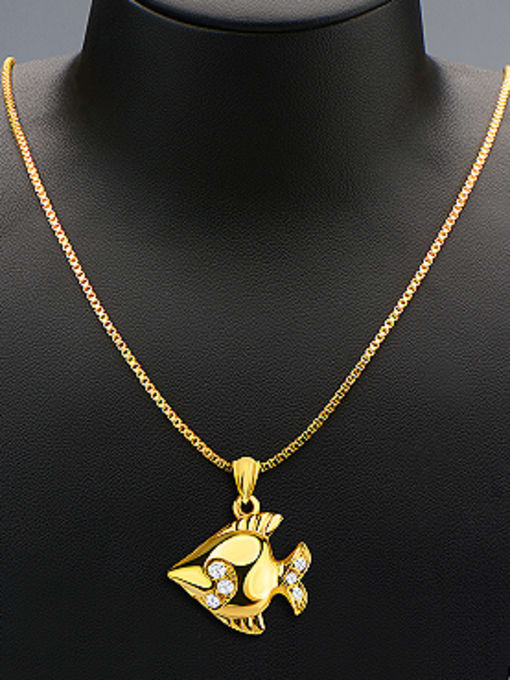 Days Lone Fashion Fish Rhinestones Necklace 1