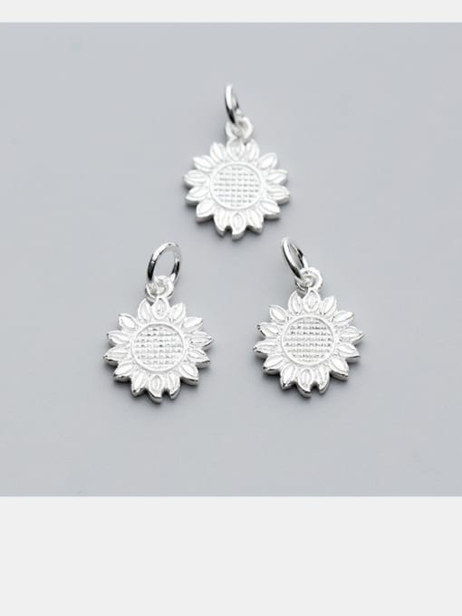 FAN 925 Sterling Silver With Silver Plated Cute Flower sunflower 2