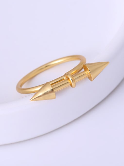 golden Women 16K Gold Plated Geometric Shaped Ring