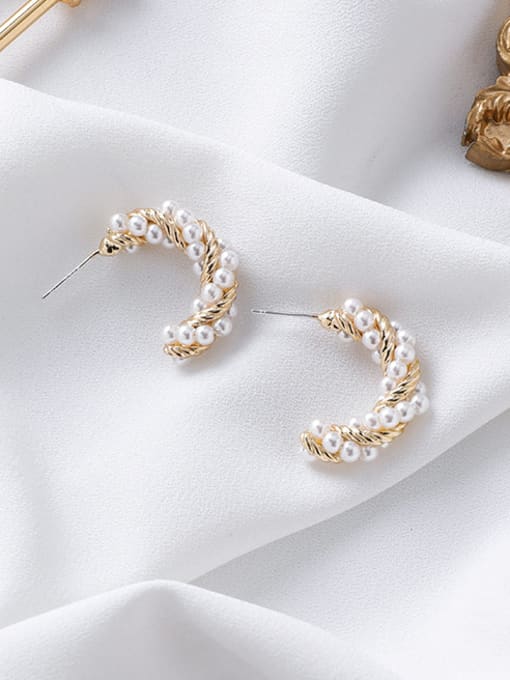 Main plan section Alloy With Imitation Gold Plated Simplistic Irregular Stud Earrings