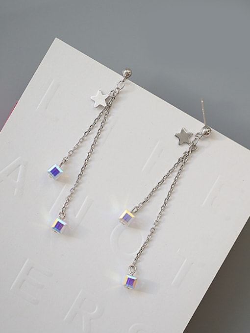 Peng Yuan Fashion Cubic Crystal Little Star Drop Earrings 0