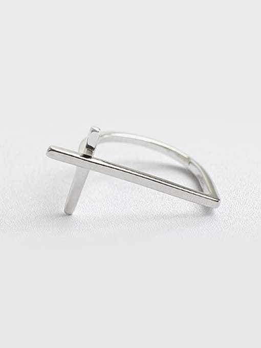 DAKA Personalized Simple Cross Silver Ring 0