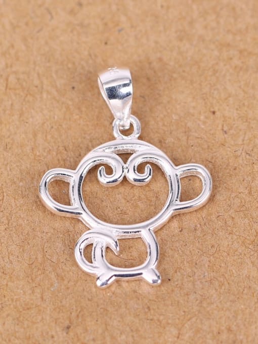 Peng Yuan Lovely Hollow Monkey Silver Pendant 0