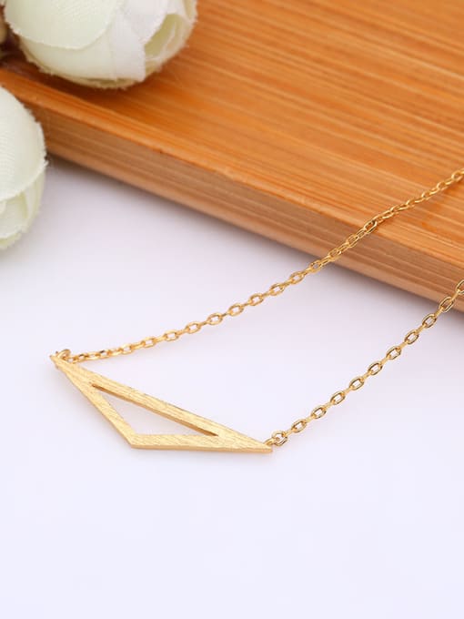 Lang Tony Women Wooden Triangle Shaped Necklace 1