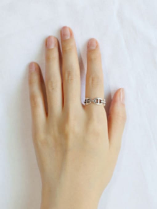 DAKA Personalized Hollow Silver Opening Ring 1