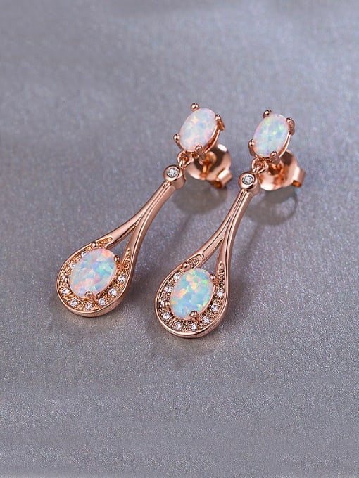 UNIENO Rose Gold Plated drop earring 1