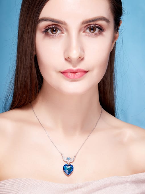 CEIDAI Heart Shaped austrian Crystal Necklace 1