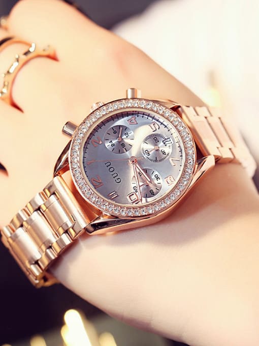 GUOU Watches GUOU Brand Luxury Chronograph Women Watch 1